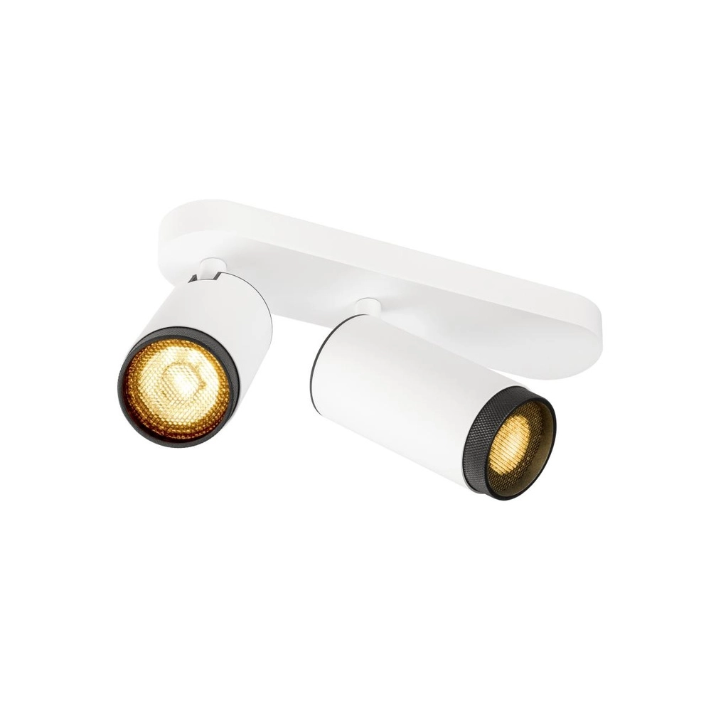Opbouwspot Grip! L 2-lichts wit met zwarte ring Opbouwspot Grip! L 2-lichts wit met zwarte ring