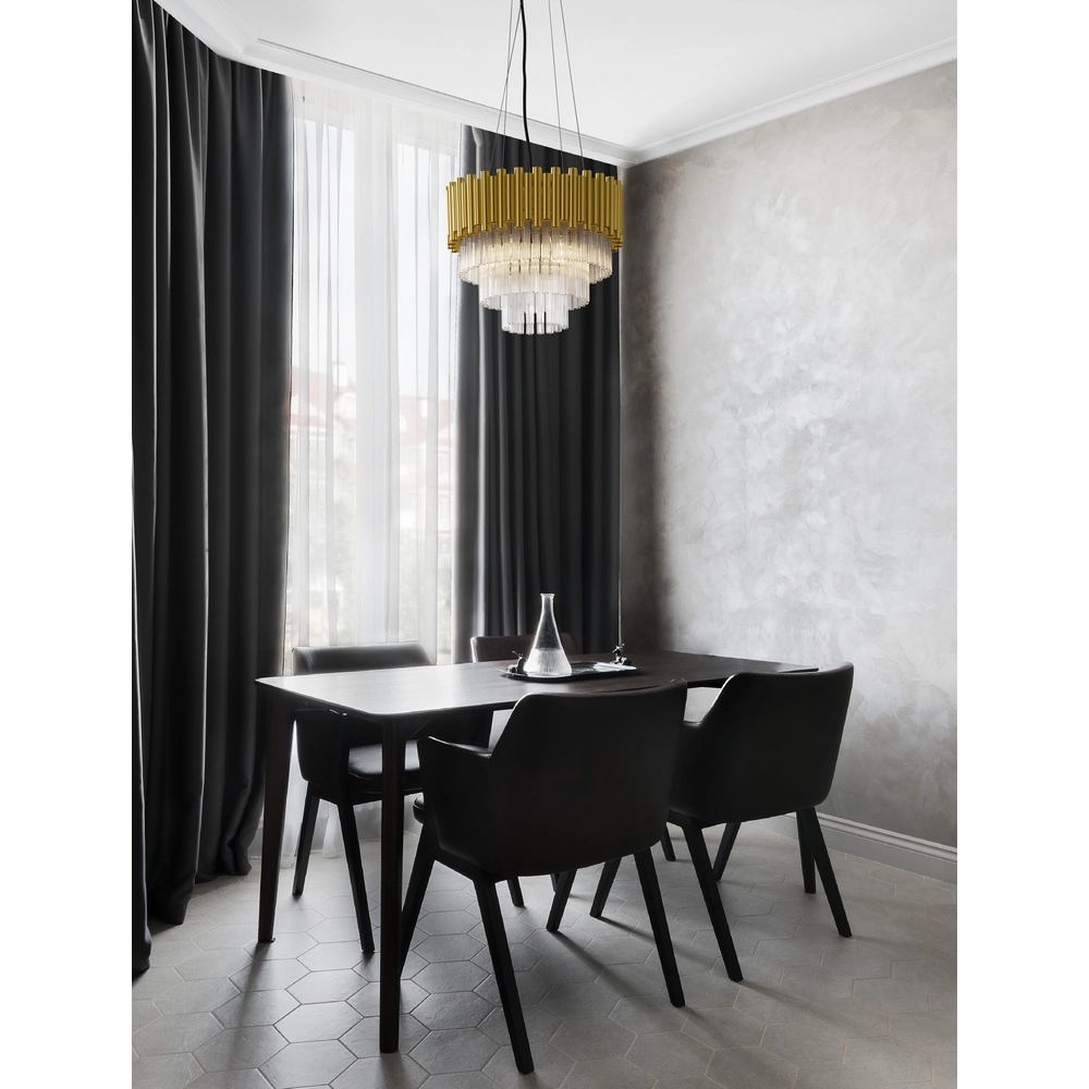 Hanglamp Magnolia goud met kristal Ø 39cm Lyora 5212017435019
