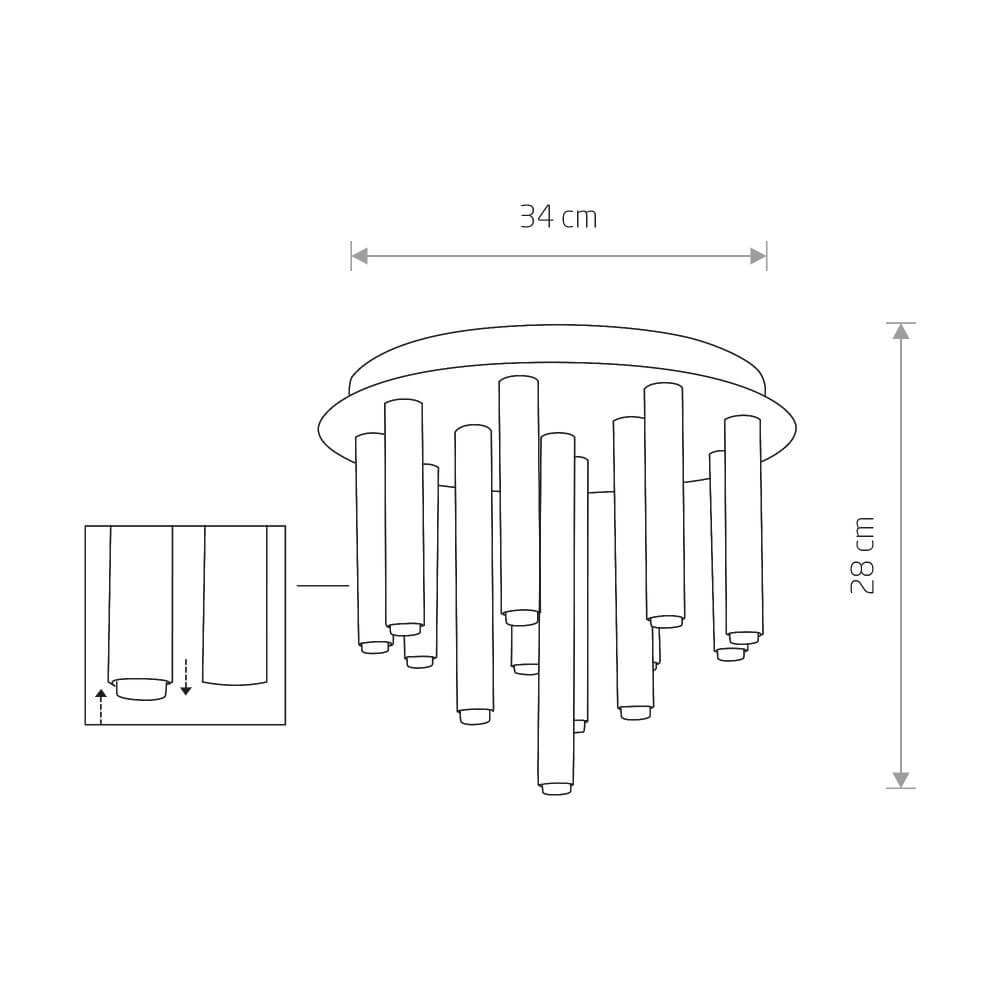 Zwart gouden plafondlamp Stalactite Lyora 5903139905497