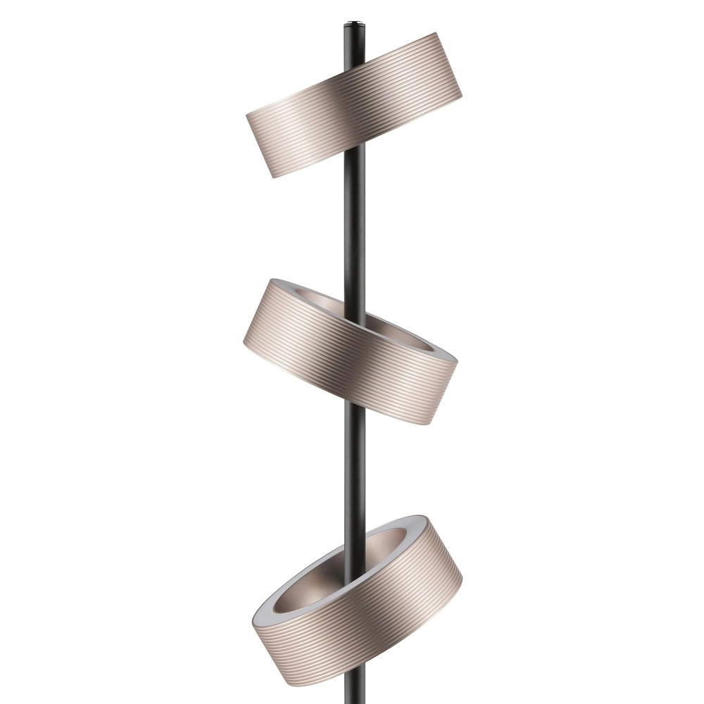 Design vloerlamp Axion zwart met bruin Brilliant 4004353477171