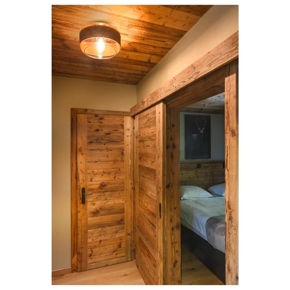 Glazen plafondlamp Pantilo Rope 27 Ø 27cm - zwart met smoke SLV 4024163280907