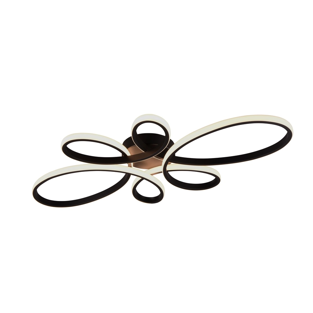 Design plafondlamp Fly zwart Trio 4017807600865
