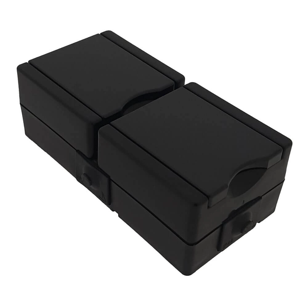 Stopcontact dubbel ProAQA randaarde zwart Lyora 4008224658928