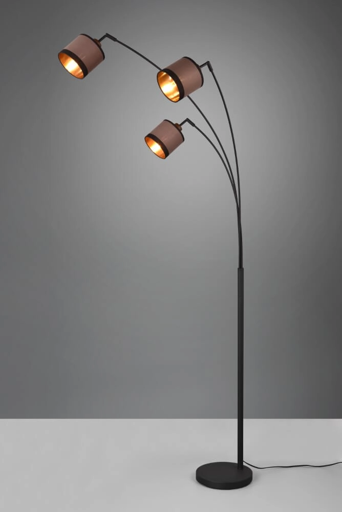 Staande lamp Davos taupe 3-lichts Trio 4017807574364