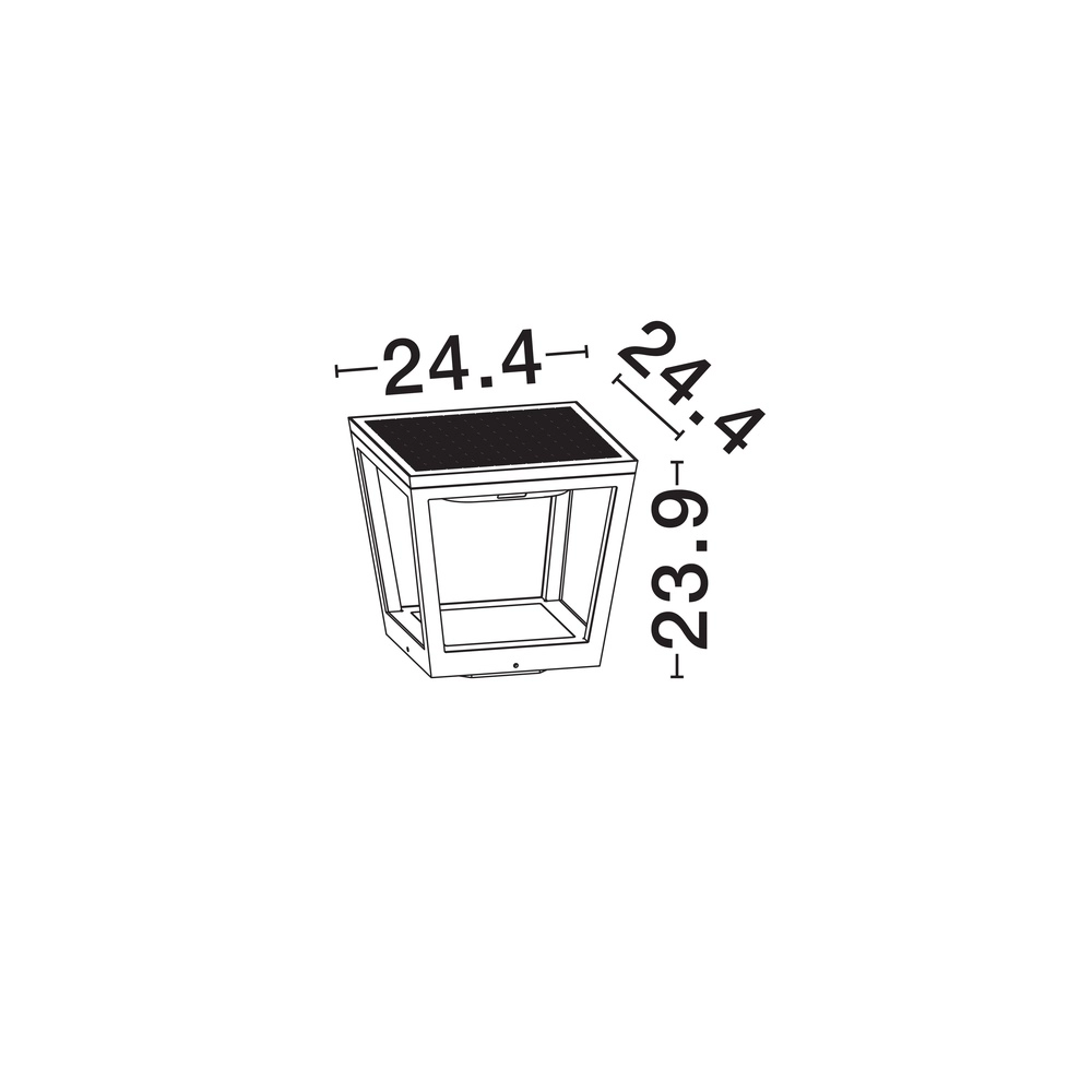 Solar lamp Cuppa antraciet Lyora 5212017479167