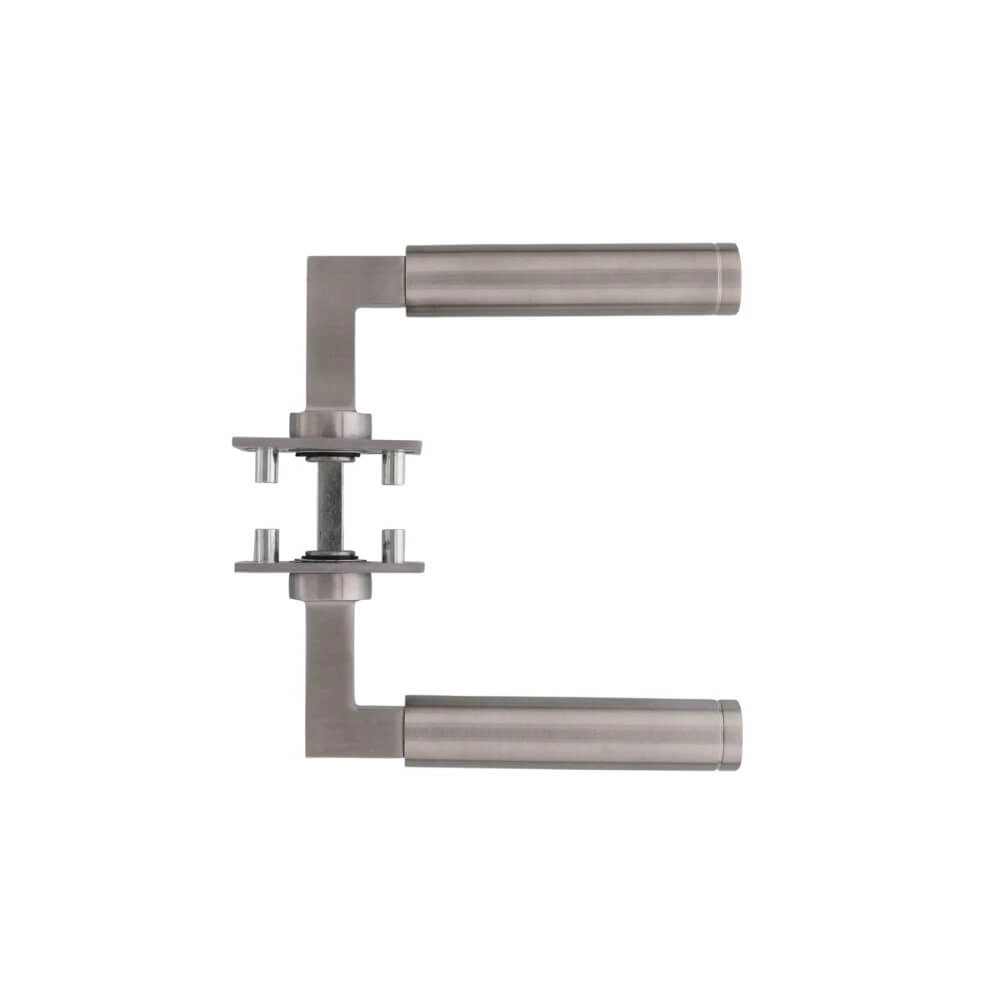 Deurklink Bau-Stil vierkant magneet rozet RVS Intersteel 8714186444337