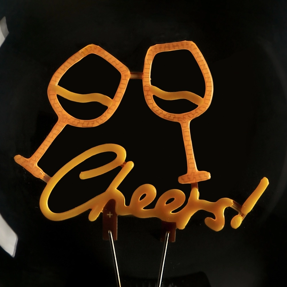 E27 lichtbron Lumopop "Cheers" geel Brilliant 4004353477652