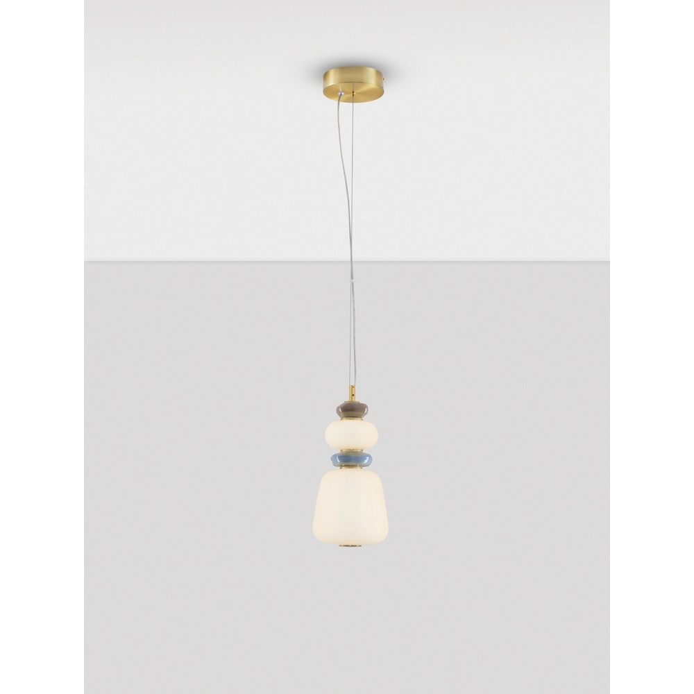 Hanglamp Palo goud met wit Lyora 5212017483768