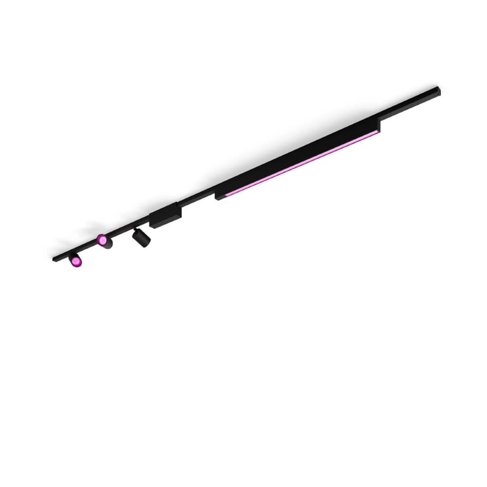 Hue Perifo - White and color set van 3 spots en bar zwart Philips 8719514407800