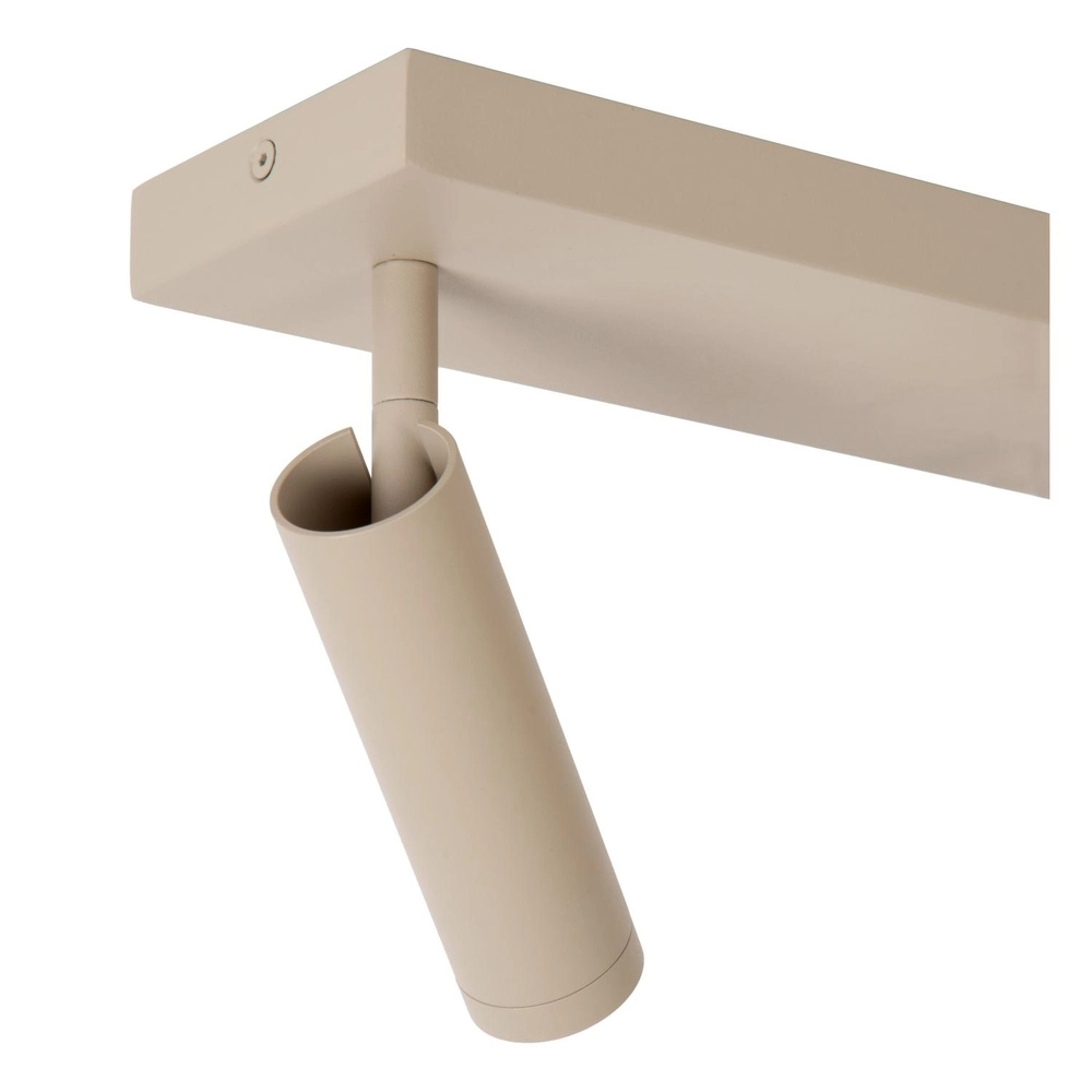 Strakke plafondlamp Grado 2-lichts zand bruin Lucide 5411212221728