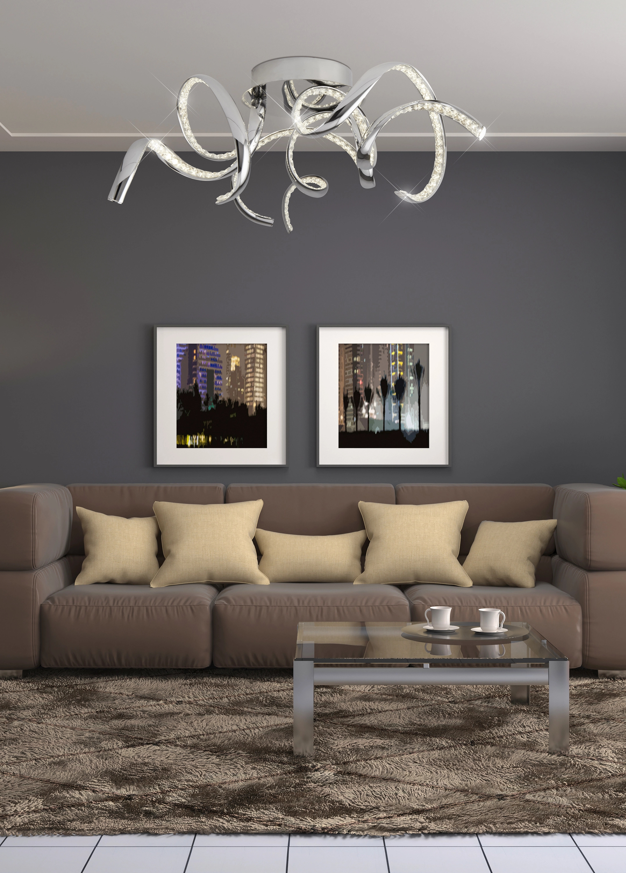 Design plafondlamp Twirls Searchlight 5053423094892