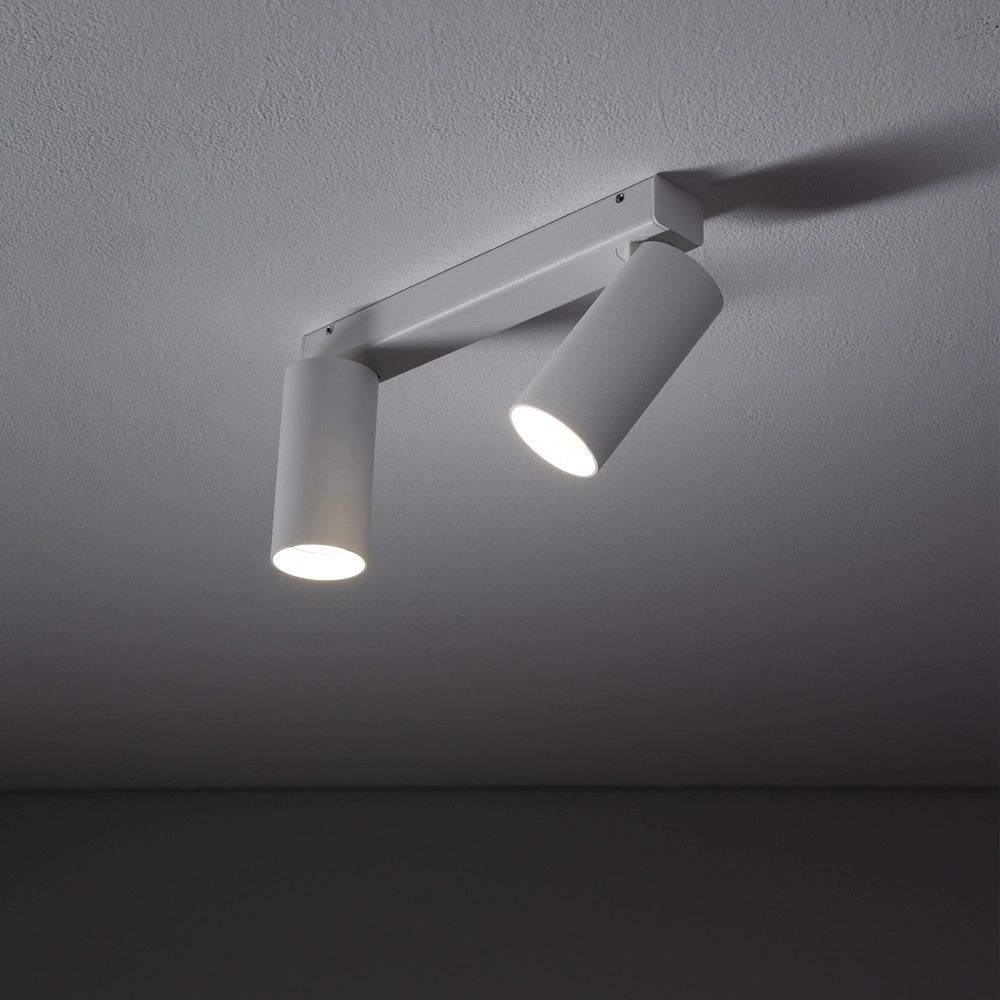 Opbouwspot 2x GU10 Fourty wit Lyora 5903139114332