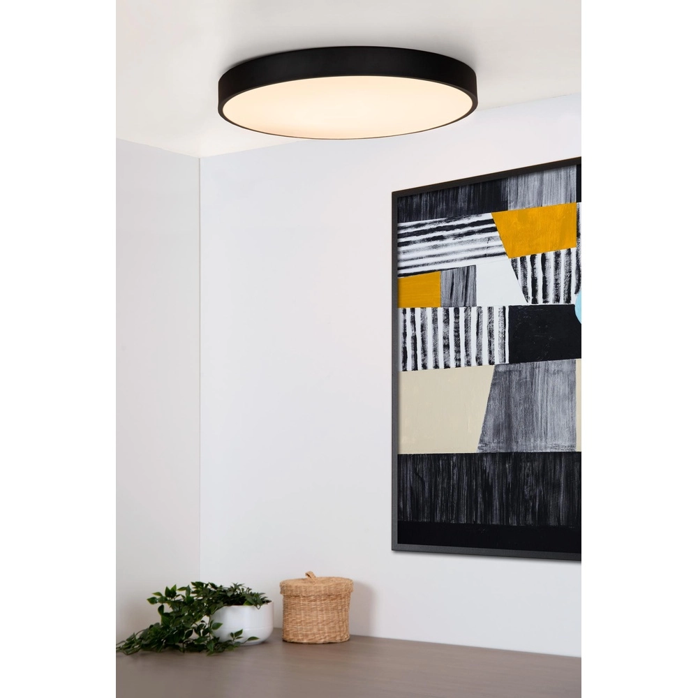 Plafonniere Unar Ø 49,5cm - 2700K - zwart Lucide 5411212791917