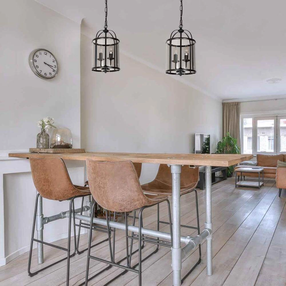 Klassieke hanglamp Pimpernel zwart 2-lichts Steinhauer 8712746174199