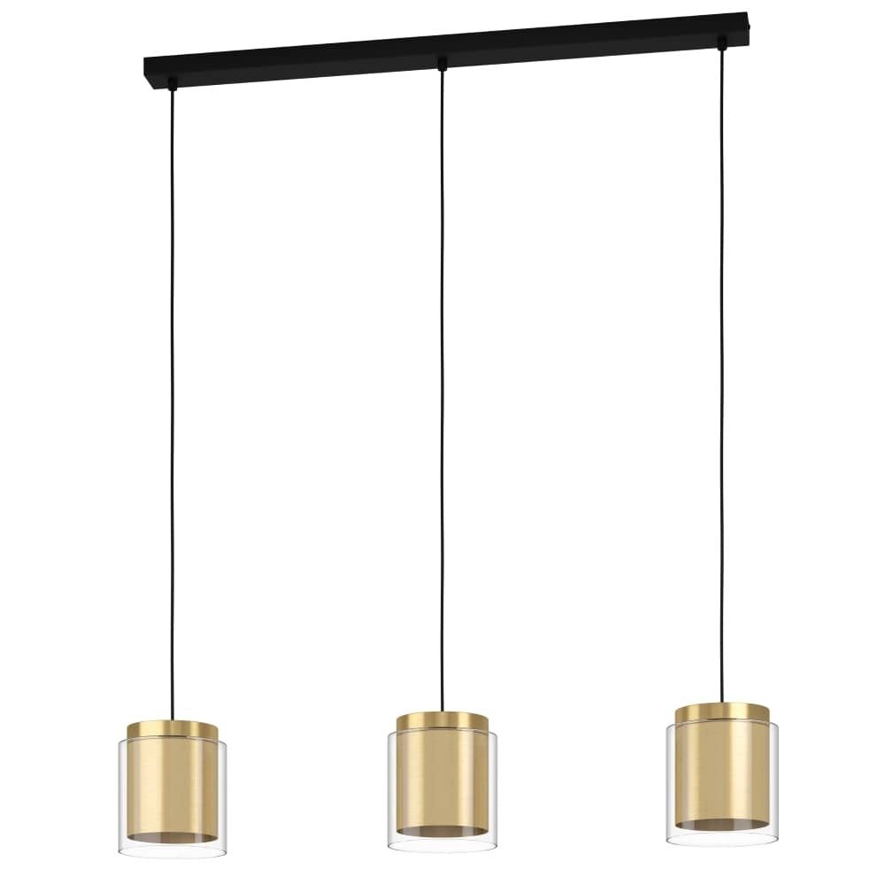 Eettafellamp Lagunitas goud met glas Eettafellamp Lagunitas goud met glas