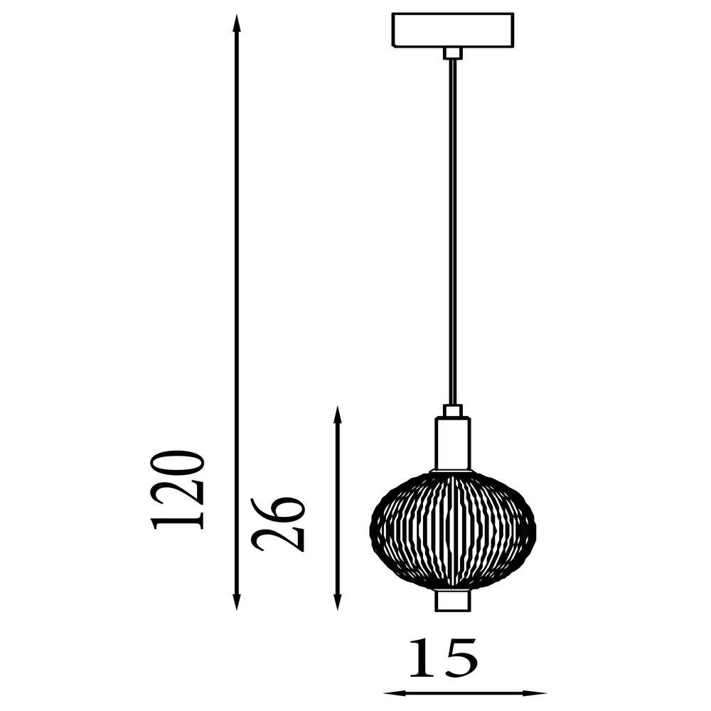 Design hanglamp Luminique 1-lichts Searchlight 5053423296692