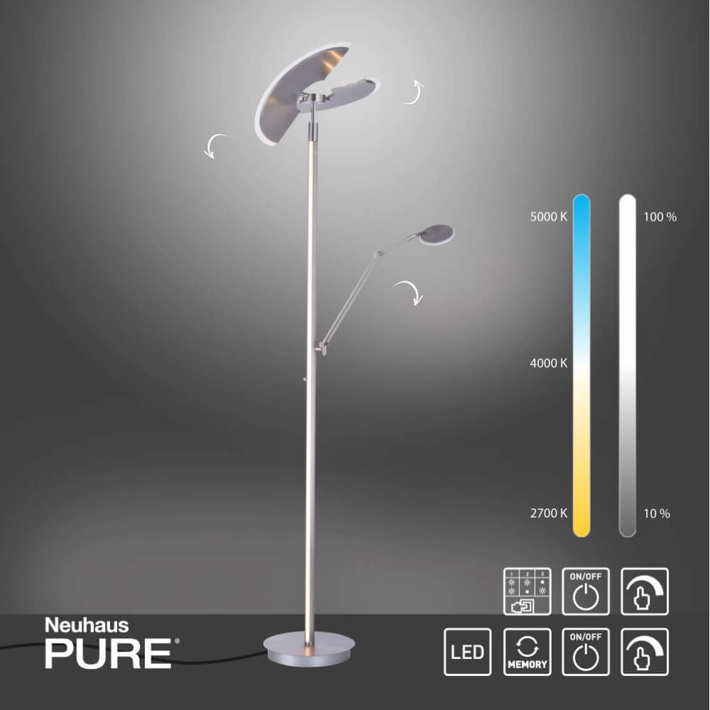 Vloerlamp Pure Mutil metaal Paul Neuhaus 4012248364338