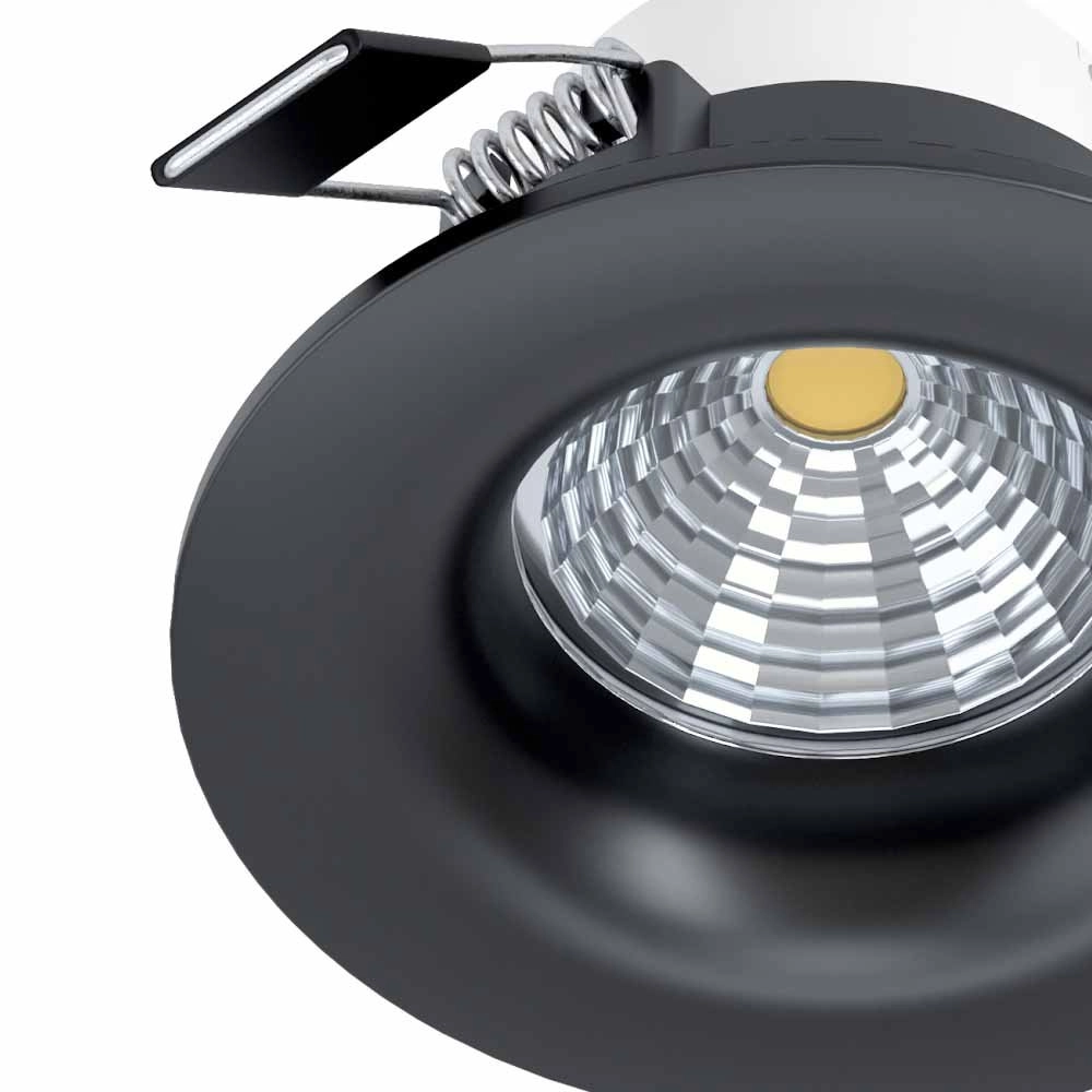 Zwarte inbouwspot Saliceto Eglo 9002759986070