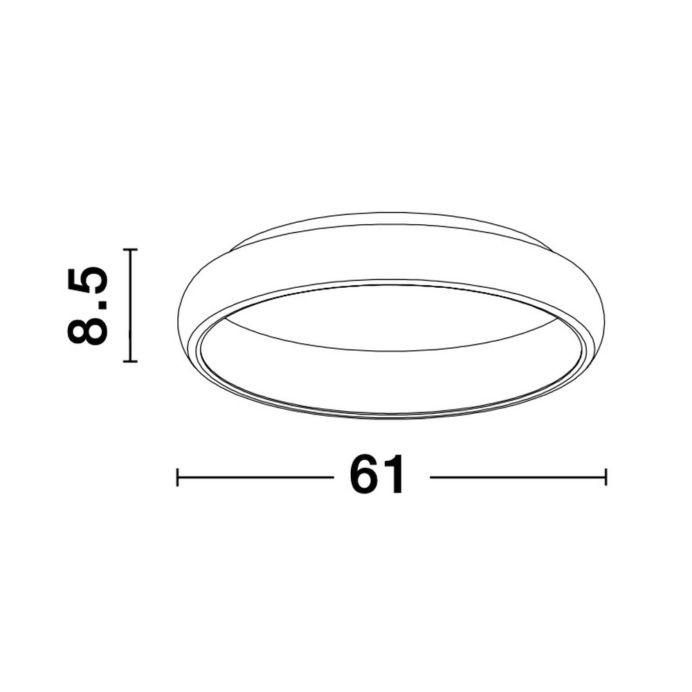 Plafondlamp Albi grijs Ø 61cm Lyora 5212017419569