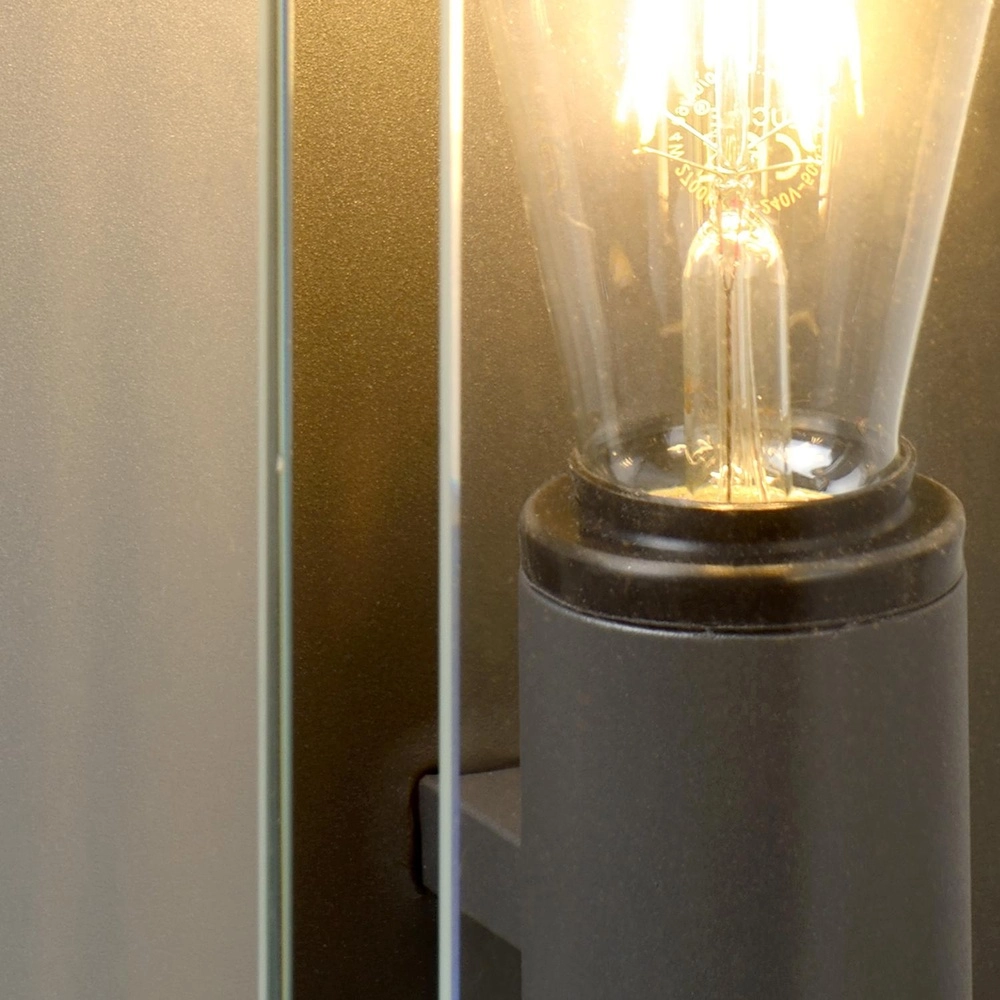 Strakke wandlamp Claire enkel antraciet Lucide 5411212271488