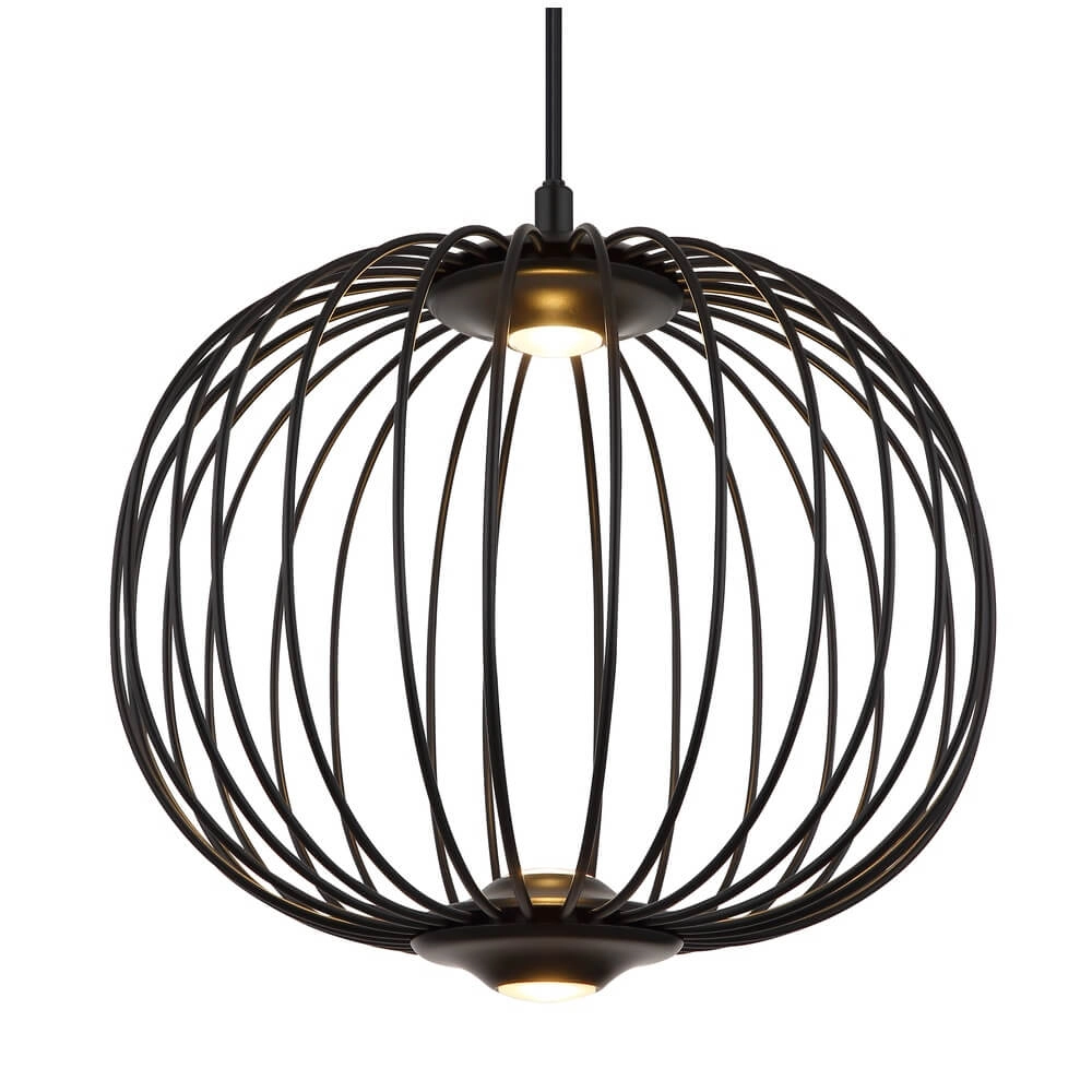 Zwarte hanglamp Galway enkel kooi Ø 30cm Globo 9007371471324