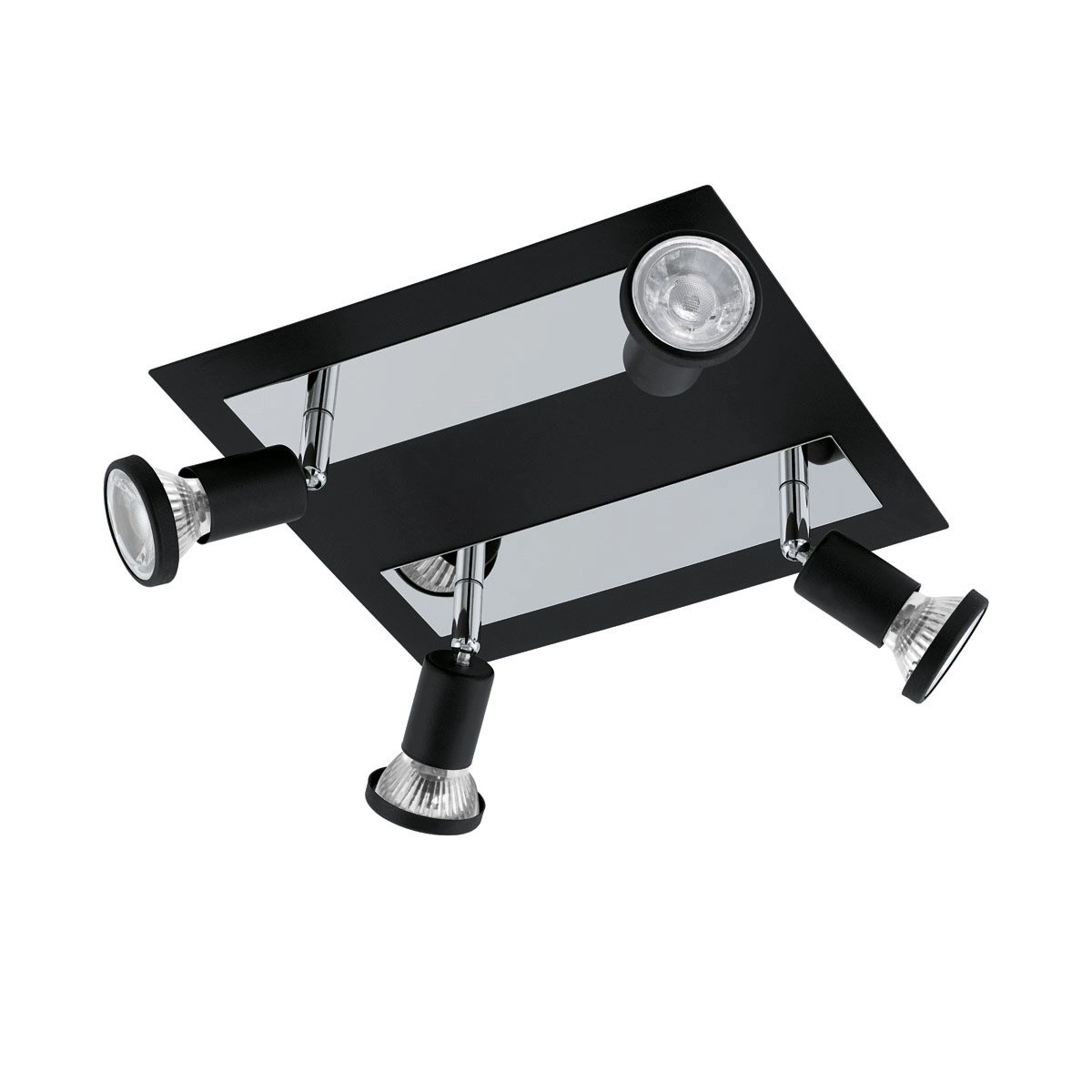 Led plafondspot Sarria 4-lichts zwart Led plafondspot Sarria 4-lichts zwart