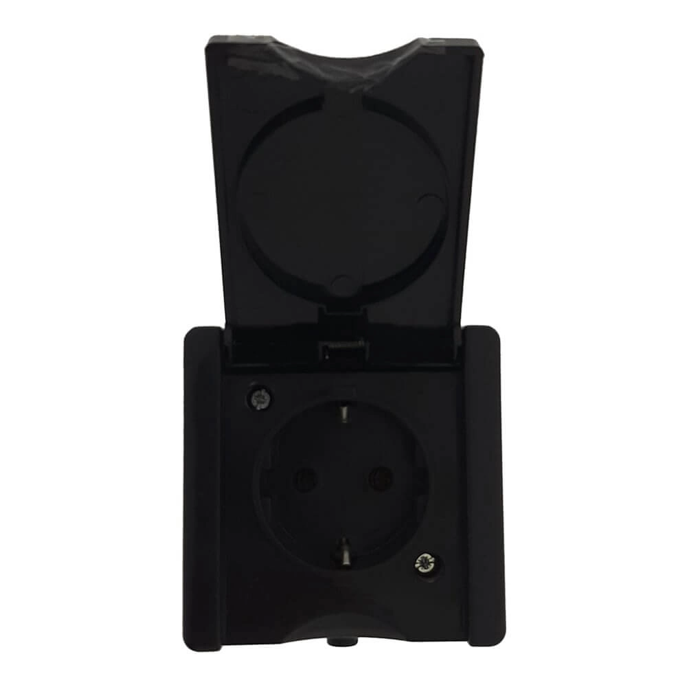 Stopcontact ProAQA randaarde zwart Lyora 4008224658898