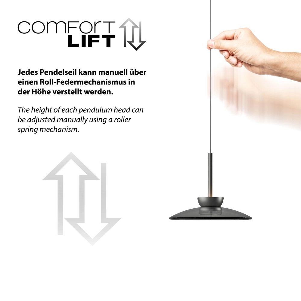 Hanglamp Ø 32cm Pure Moon met smoke glas Paul Neuhaus 4012248386293