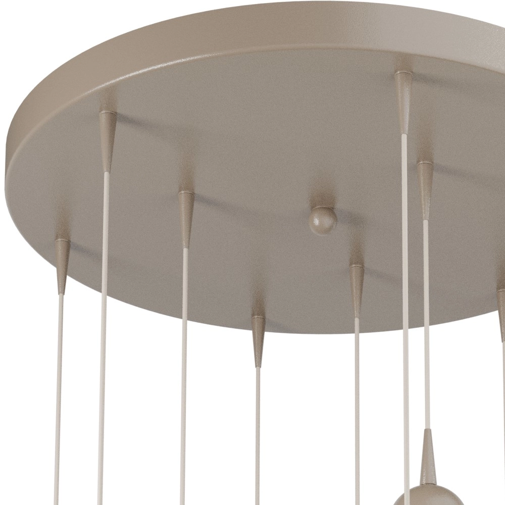 9-lichts hanglamp Talana beige terra Ø 50cm DTW Masterlight 8718121399096