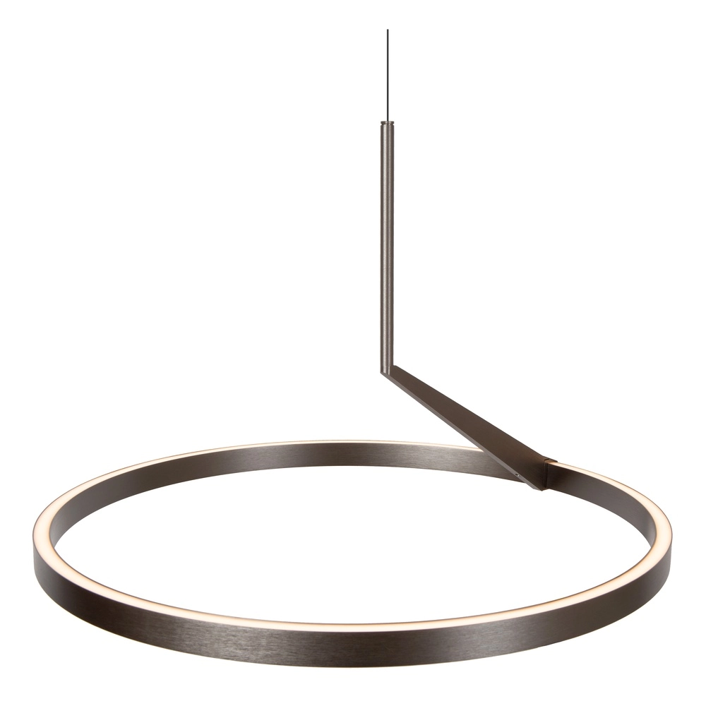 Strakke led hanglamp Applause Geborsteld metaal - Ø 60cm Premium by Lucide 5411212221827