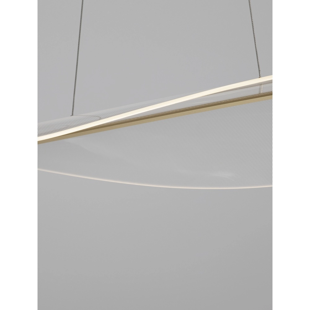 Hanglamp Agos goud met kunststof breed Lyora 5212017439413
