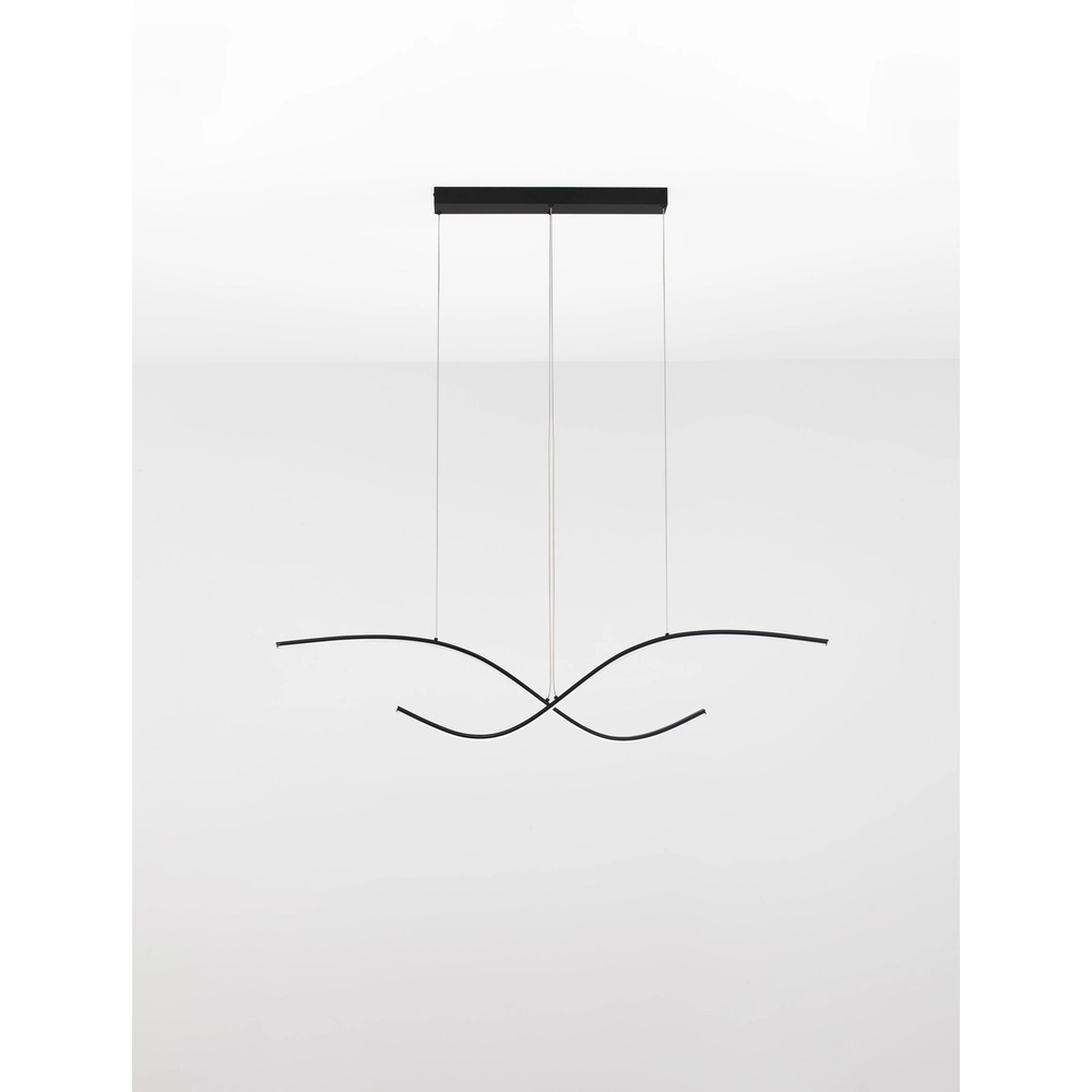 Hanglamp krul Brio zwart Lyora 5212017479839