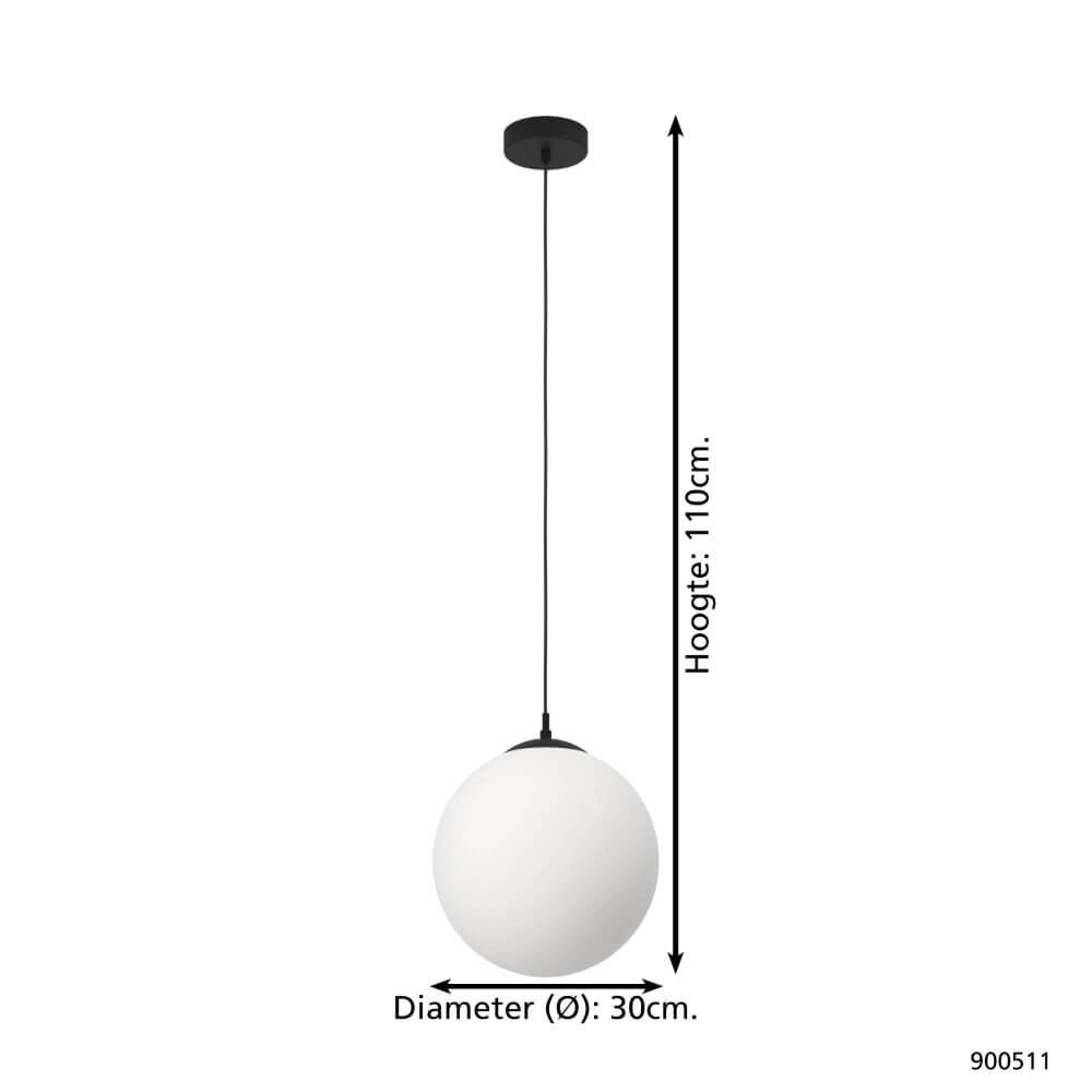 Glazen hanglamp Rondo 3 Ø 30cm Eglo 9008606244409