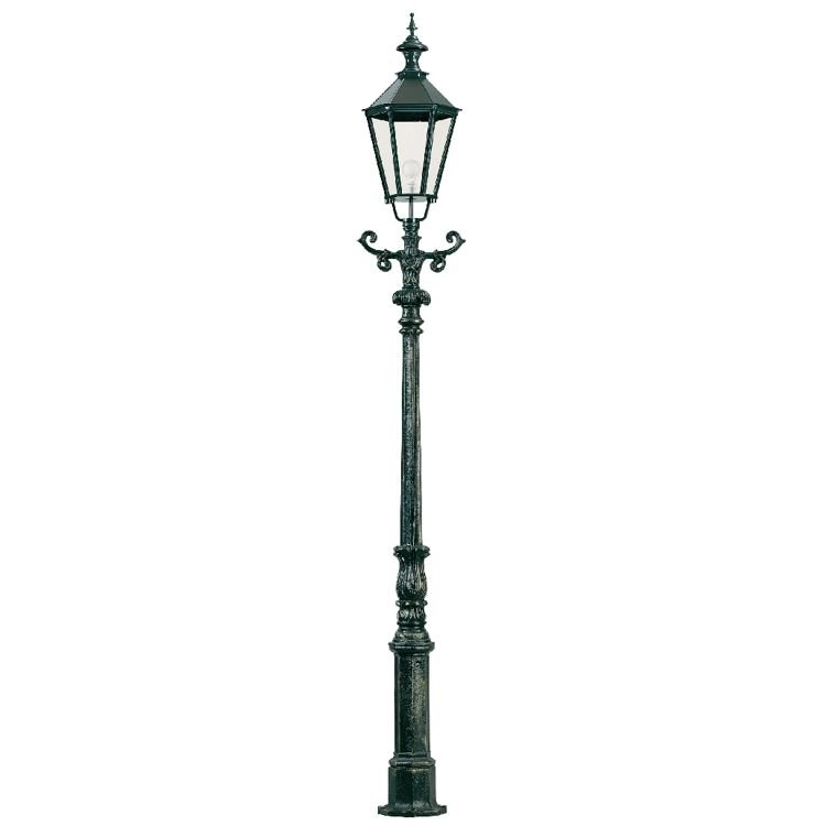 Nostalgische staande lamp Schiedam van gietijzer - zwart