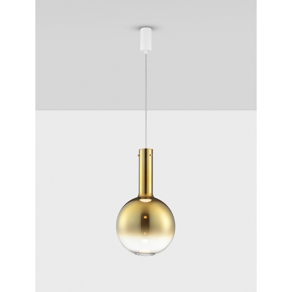 Hanglamp Nostos goud glas Ø 30cm Lyora 5212017484178