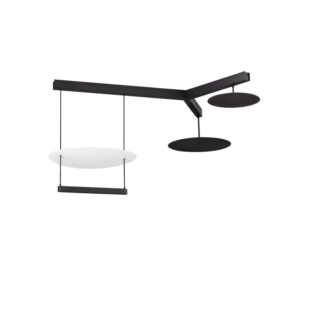 Hanglamp Diona zwart met wit Lyora 5212017451507