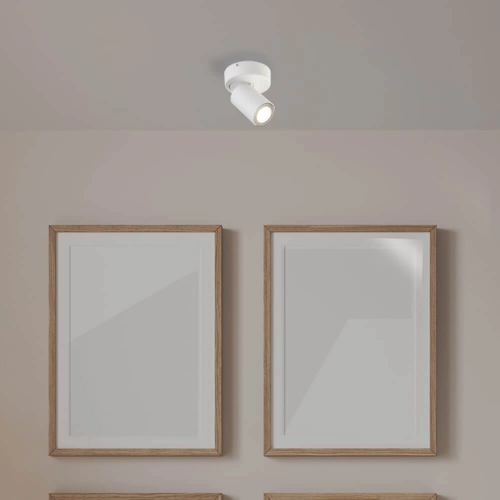 Plafondlamp Moon 1 rond wit Lyora