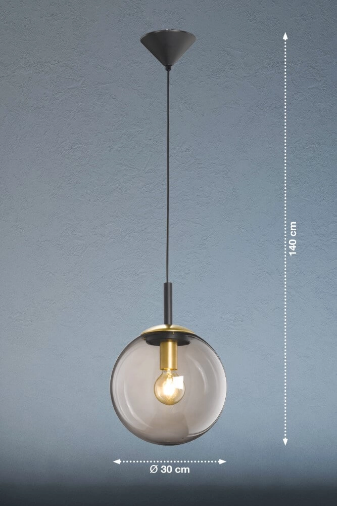 Hanglamp met glas Dini Ø 30cm Fischer & Honsel 4001133604321