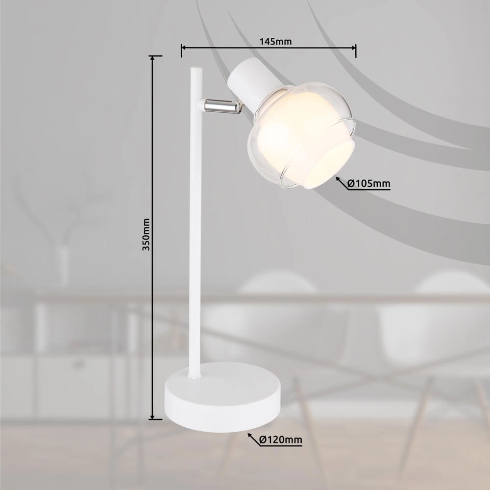 Witte tafellamp Tokki enkel Globo 9007371458042