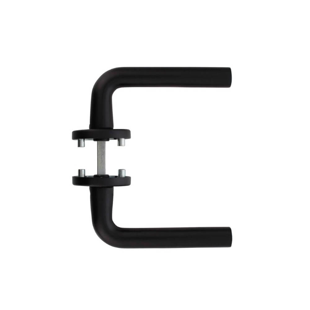 Moderne deurklink Recht aluminium zwart Intersteel 8714186492185