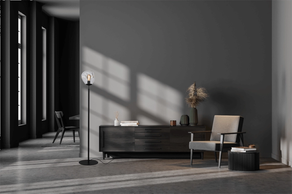 Vloerlamp Lava Ø 24cm helder glas Masterlight 8718121286662