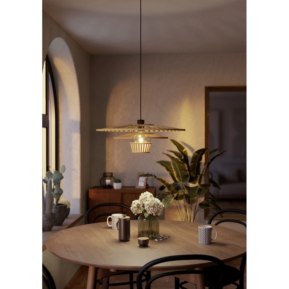 Houten hanglamp Lydney Ø 57cm Eglo 9002759440121