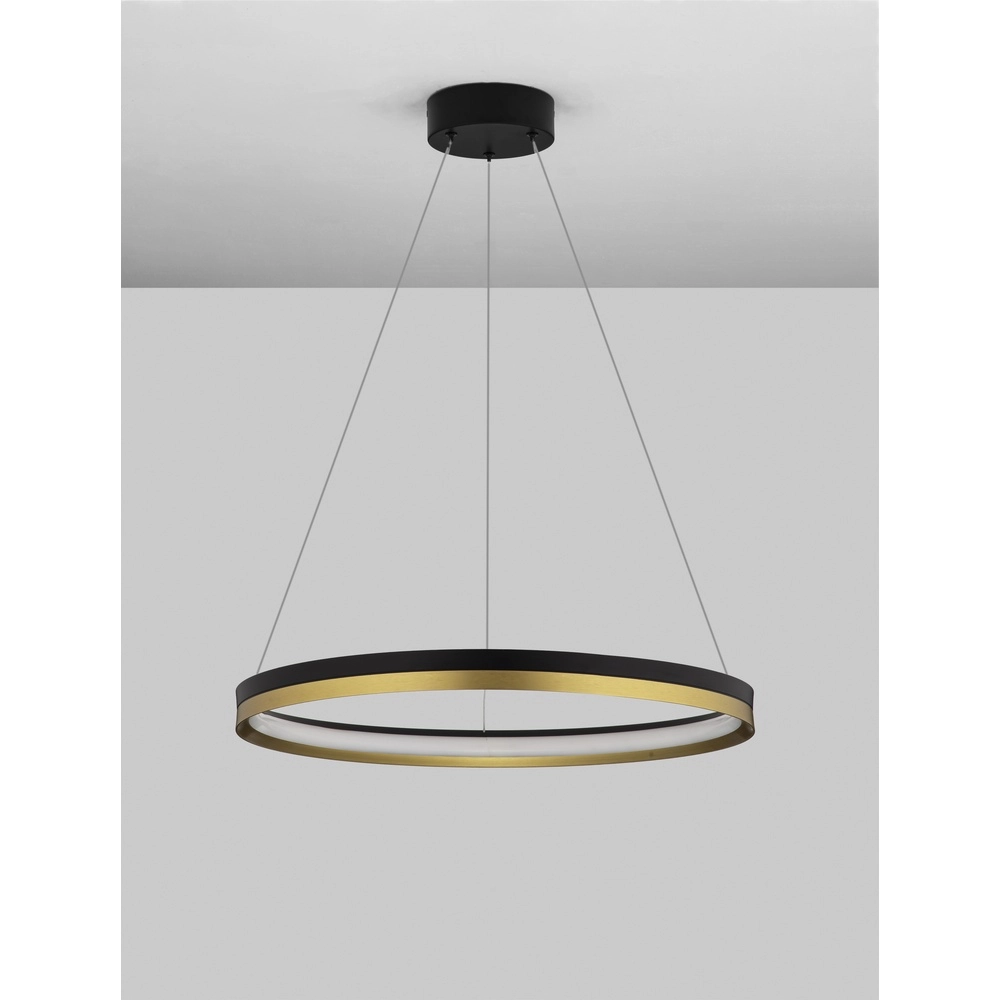Hanglamp Cantria zwart met goud Ø 60cm Lyora 5212017439857