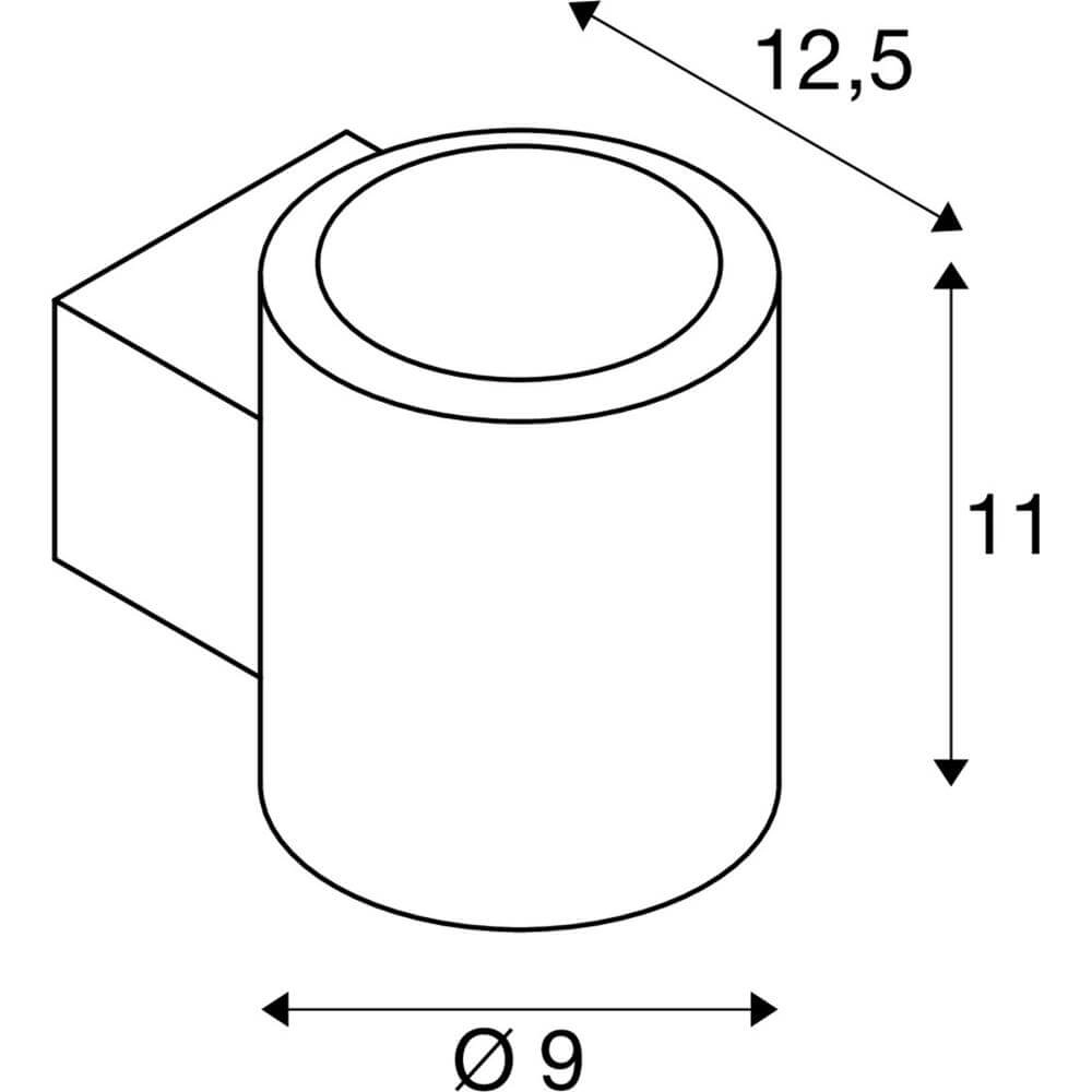 Opbouwspot Oculus antraciet up & down SLV 4024163297875