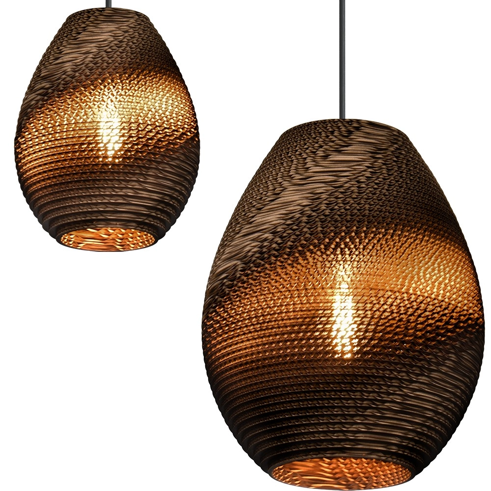 6-lichts hanglamp Carta Trendy Think-paper kap cacao Masterlight 8718121437477