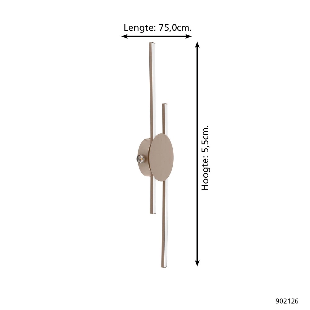 Design wandlamp Venticello zand bruin Eglo 9008606357468