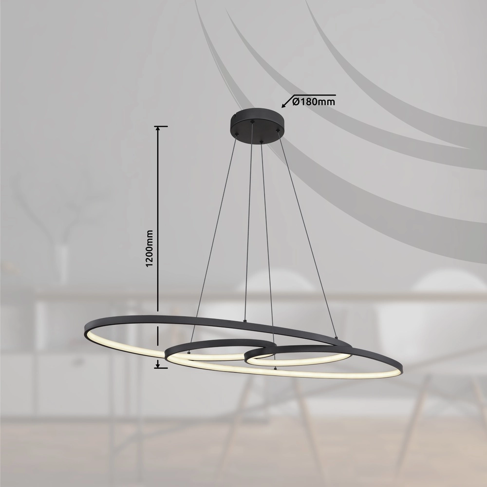 Design hanglamp Spira zwart Globo 9007371450251