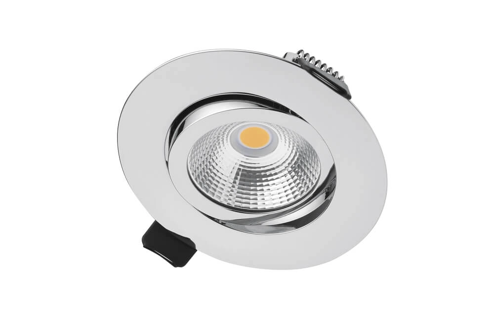 Platte inbouwspot Lux Slim 3000K - chroom