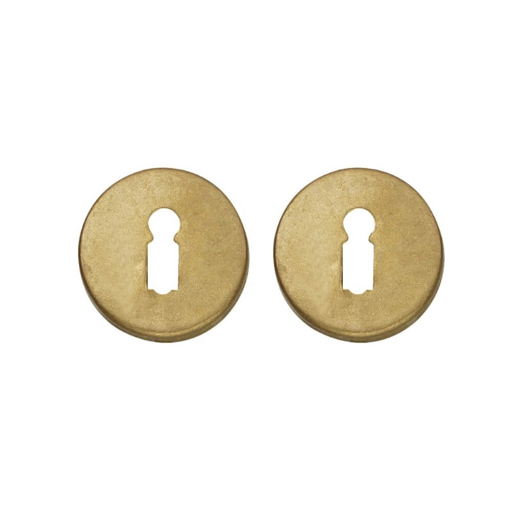 Set van 2 sleutelrozetten Tira rond messing getrommeld