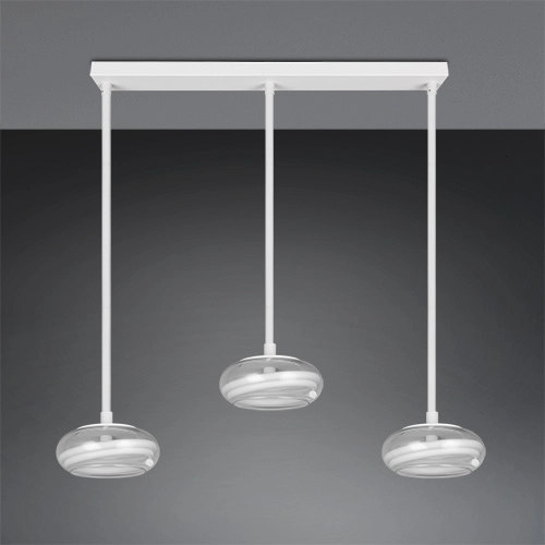 3-lichts design hanglamp Tarsia wit Trio 4017807683363